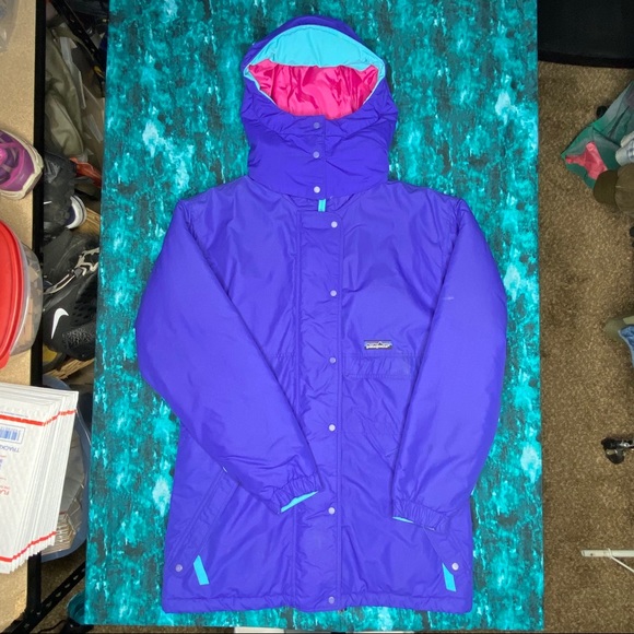 Vintage Patagonia Parka 8 Purple Pink Ski Jacket - Picture 2 of 16